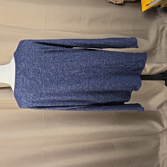 Long Tall Sally blue asymmetrical long sleeve lightweight sweater, size medium - Picture 7 of 10